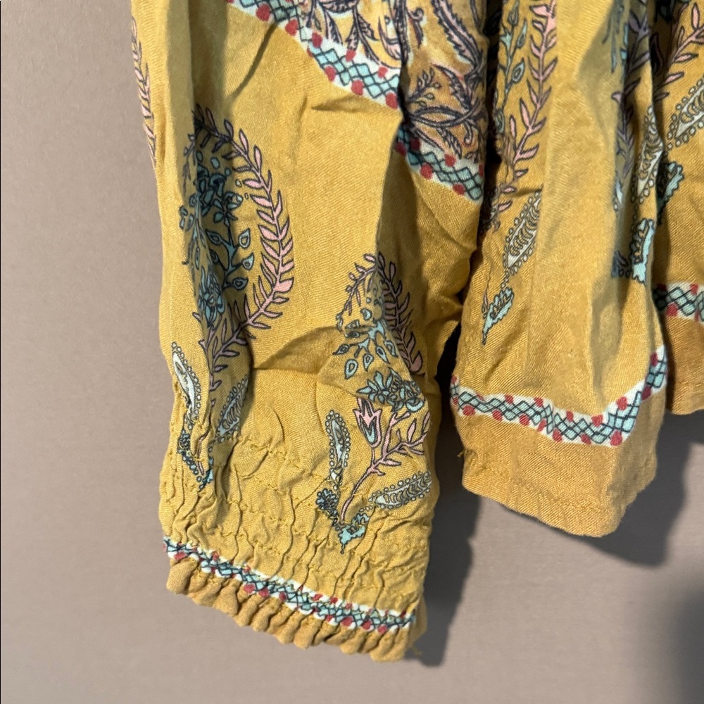 Natural Life Bohemian Style  Floral Blouse - Blue and Yellow XL - Picture 4 of 9